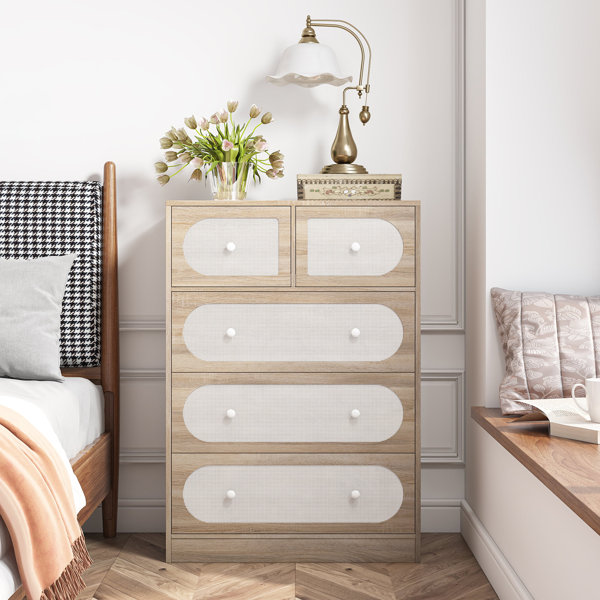 Bay Isle Home Chery 5 Drawer Dresser Wayfair